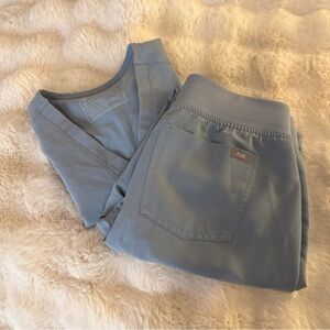 Figs Dusty Blue Scrub Set - XS